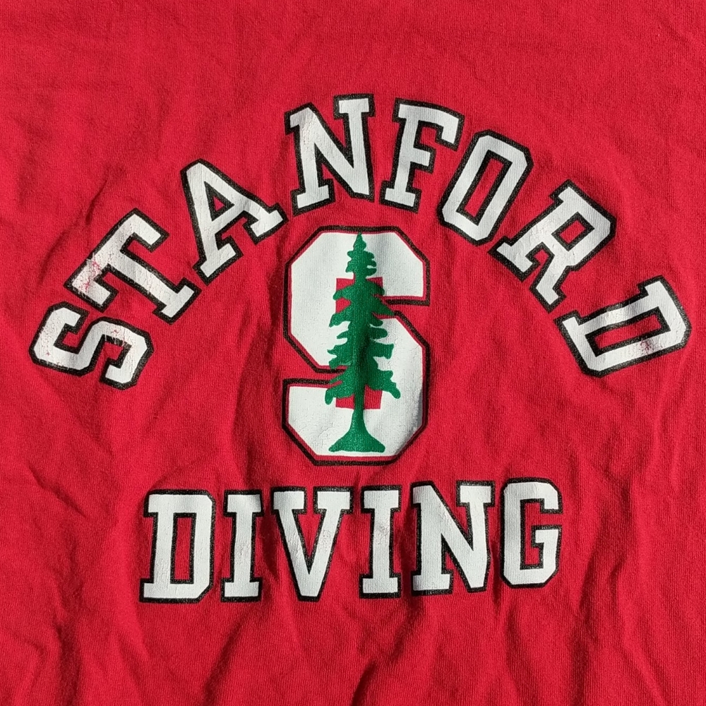 Vintage Stanford Cardinals diving red shirt large